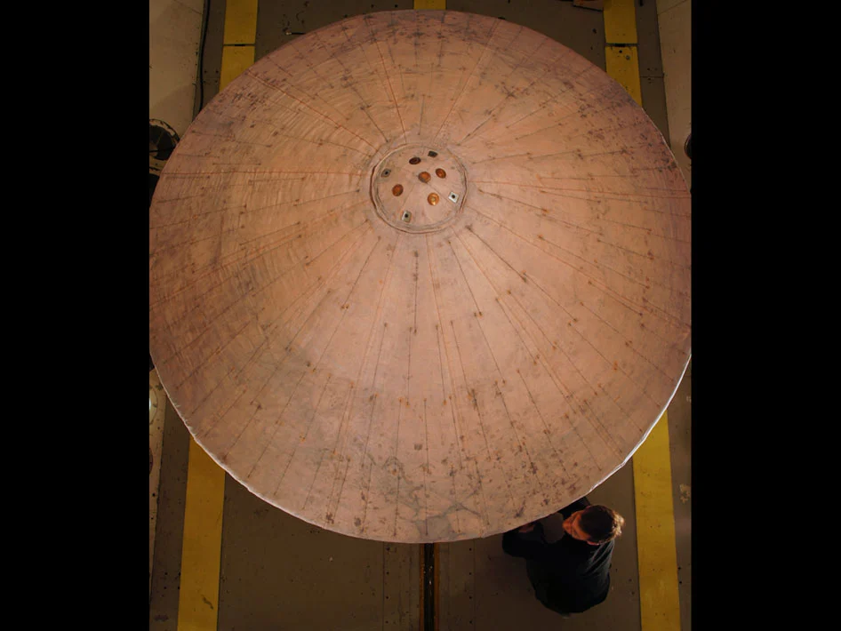 Inflated, the IRVE-3 reaches a diameter of 10 feet (3 m)
