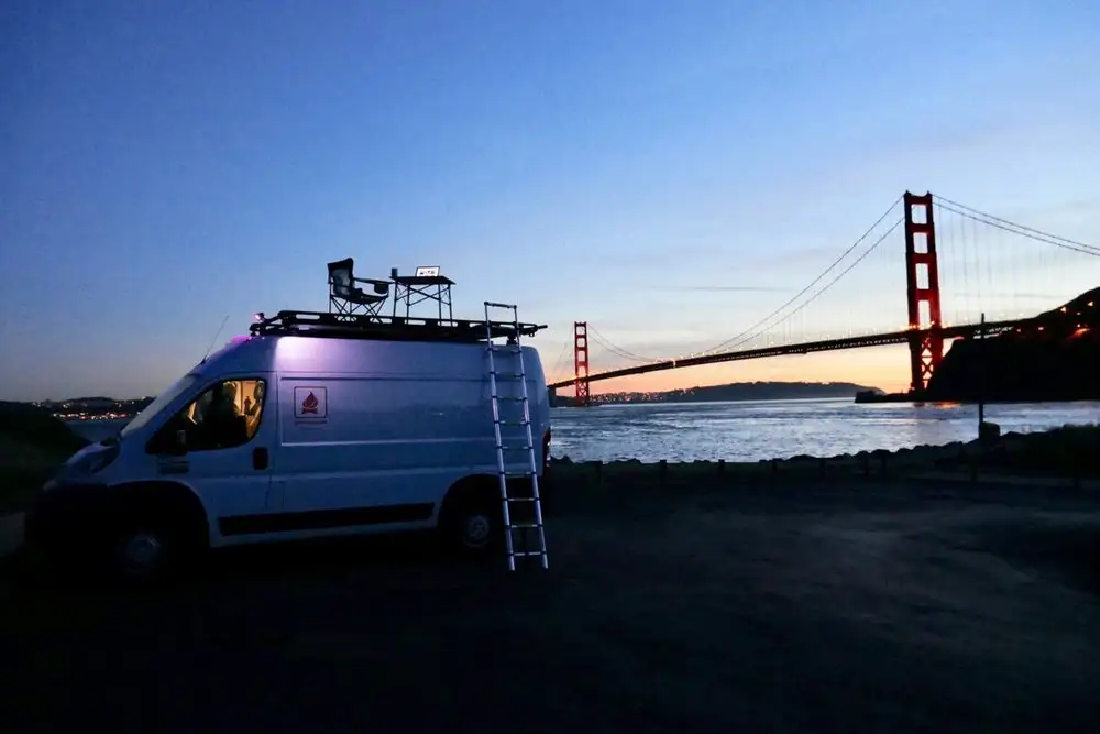 That's the type of view that the Glampervan deck is all about