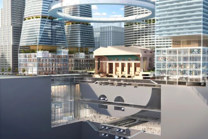 The "UFO" viewing platform of SOM's Grand Central Terminal of tomorrow (Image: © 2012 SOM/Crystal)