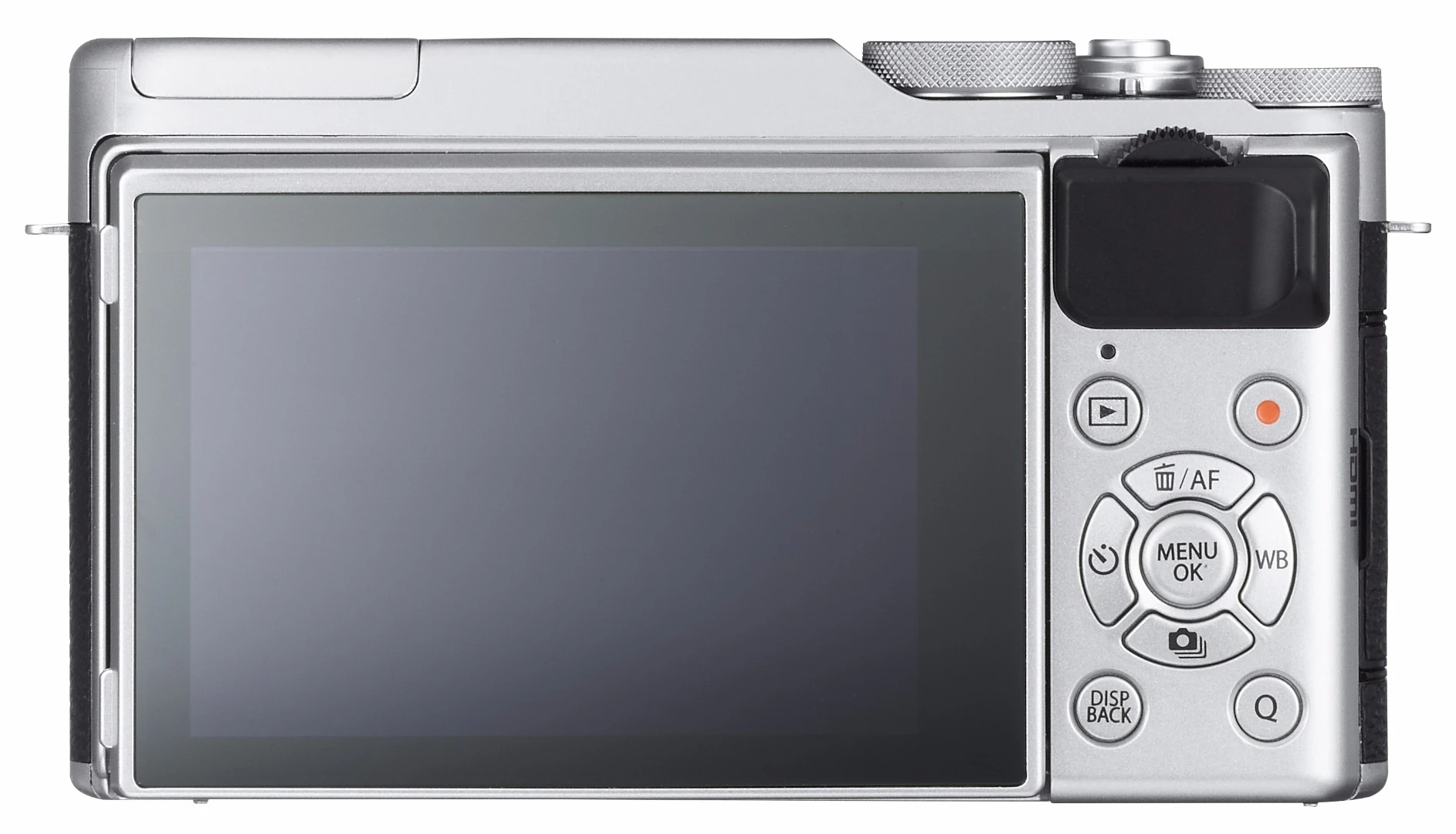 The rear monitor on the Fujifilm X-A10 is not a touchscreen