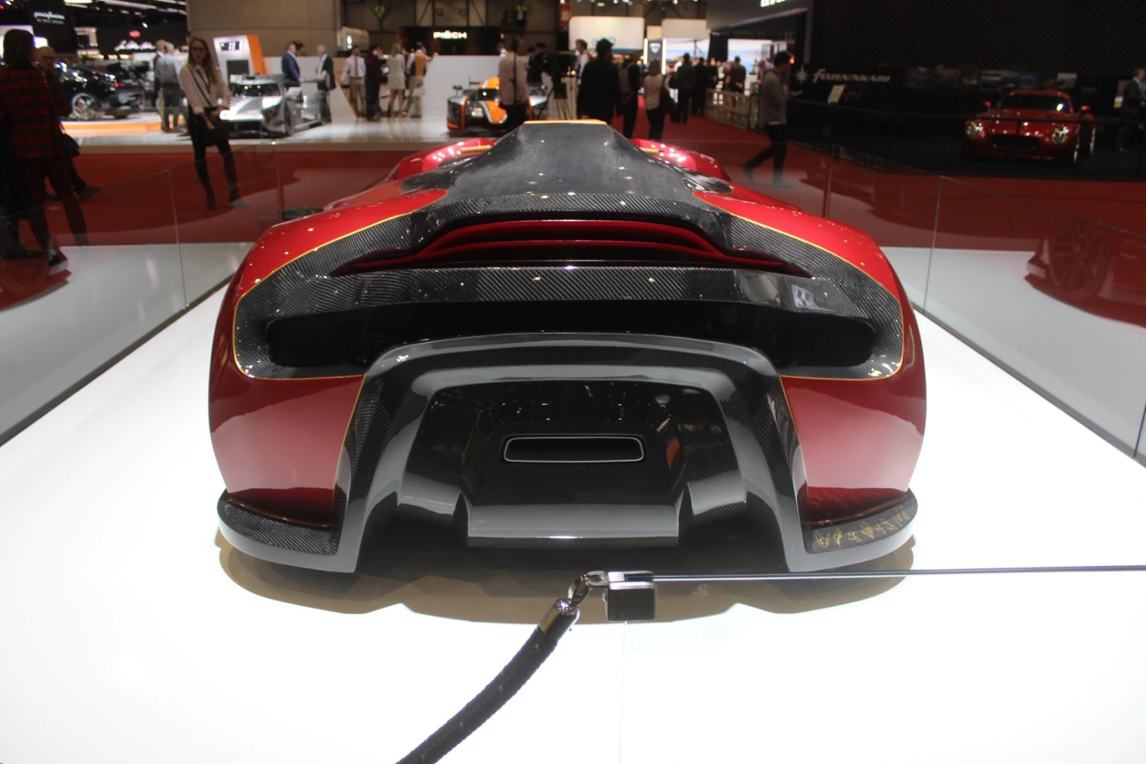 A custom-built titanium exhaust system