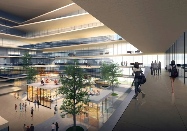A view of a public space inside Cloud Citizen