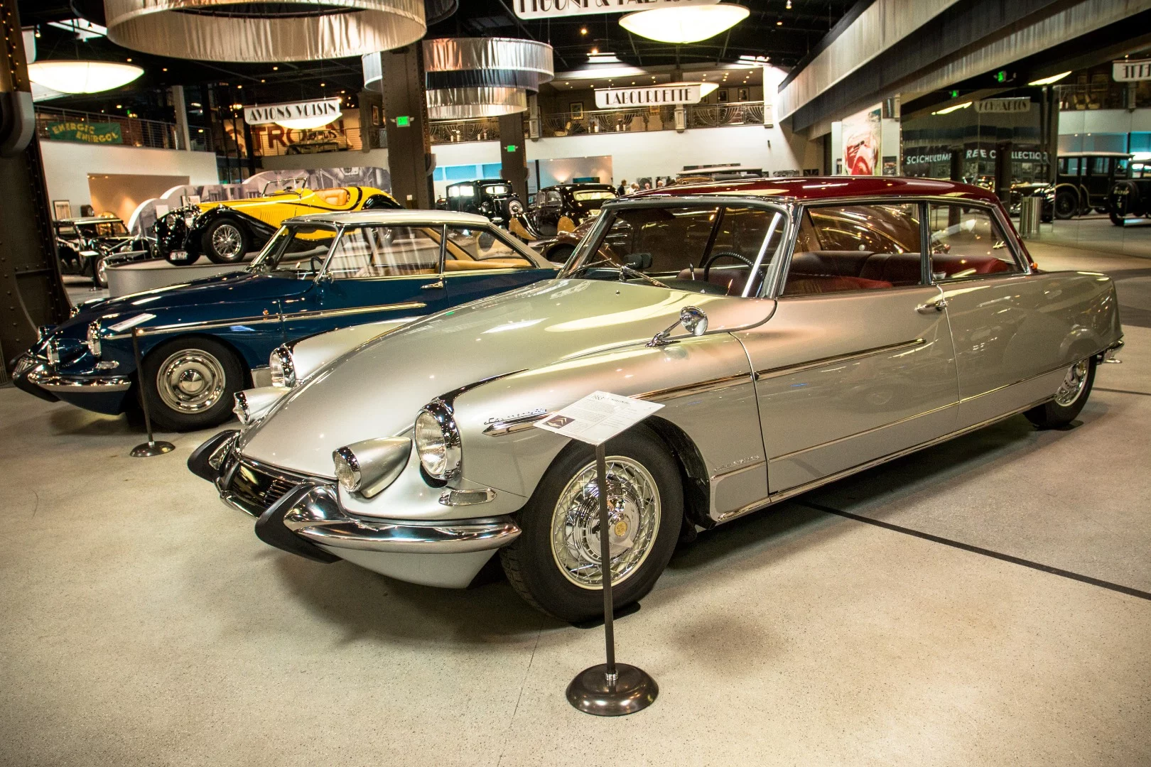 1963 Citroen DS19 Concorde: although coachbuilding was pretty much a lost art by the 1960s, Henri Chapron was still doing his impressive thing. 38 of these Concordes were built, for customers looking to bump up the luxury, exclusivity and rear seat leg room of their Citroens. This is the first off the line.