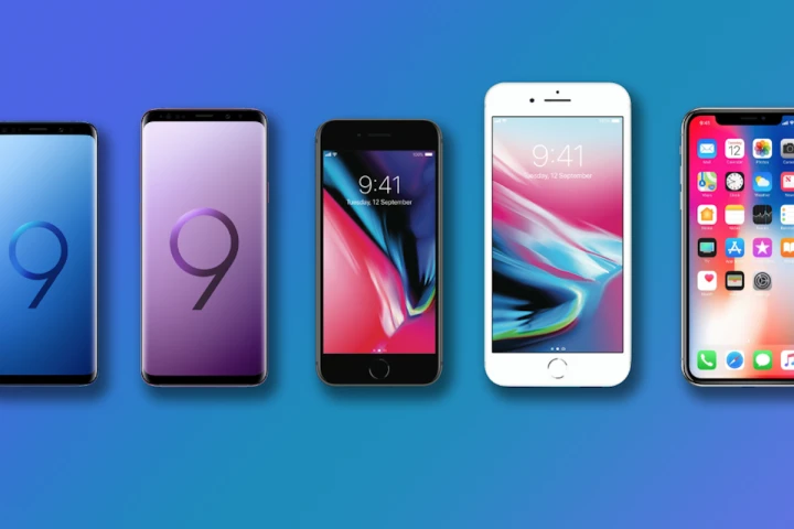 New Atlas compares the specs and features of the Samsung Galaxy S9 and S9+ with the iPhone 8, 8 Plus and X