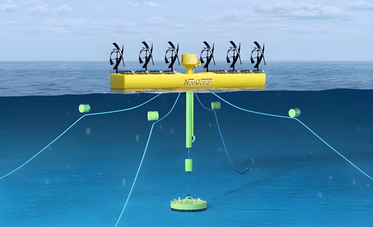 Below the surface, this is a big piston driven by buoyancy