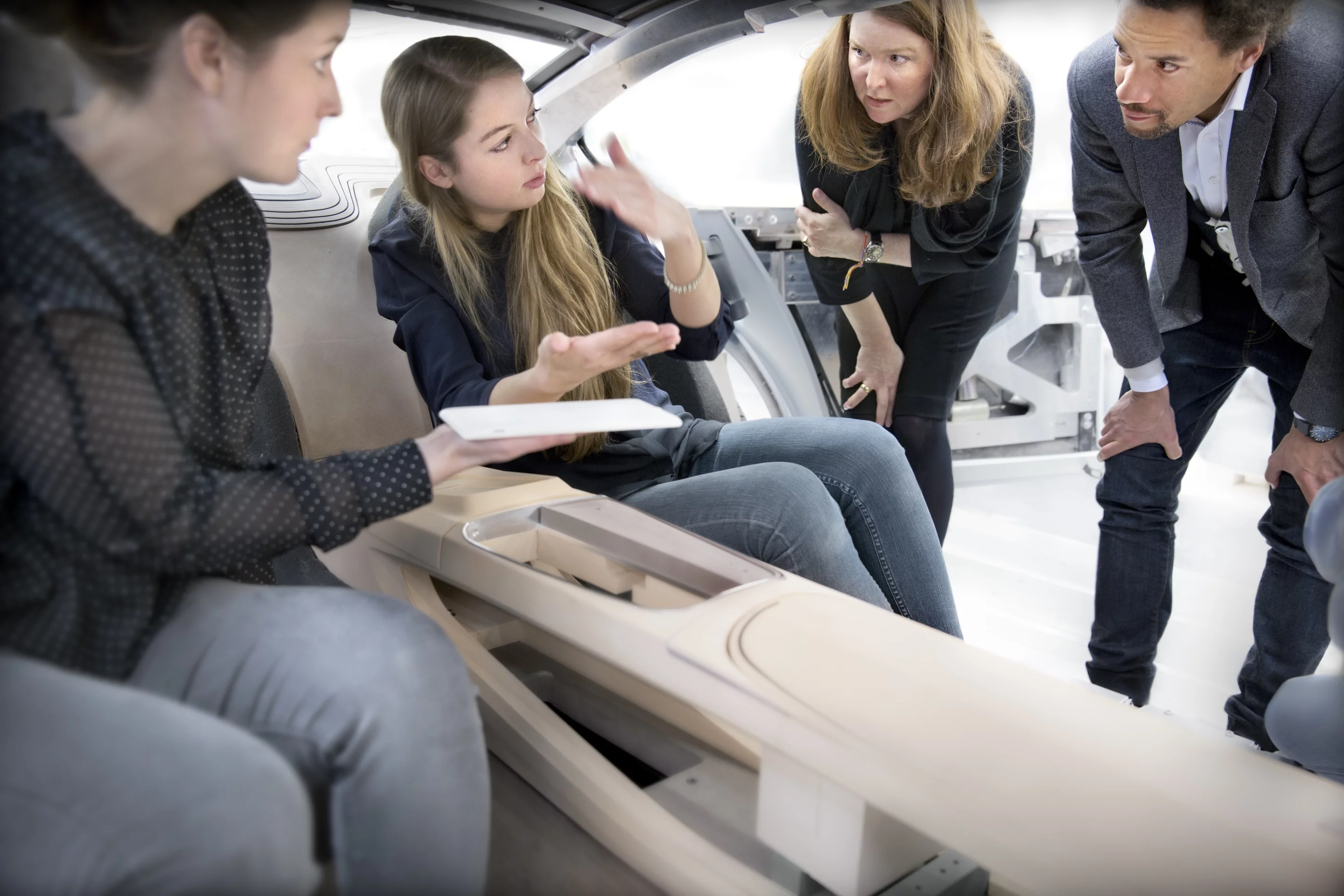 BMW worked to pare down the interior to create a light, spacious, comfortable space