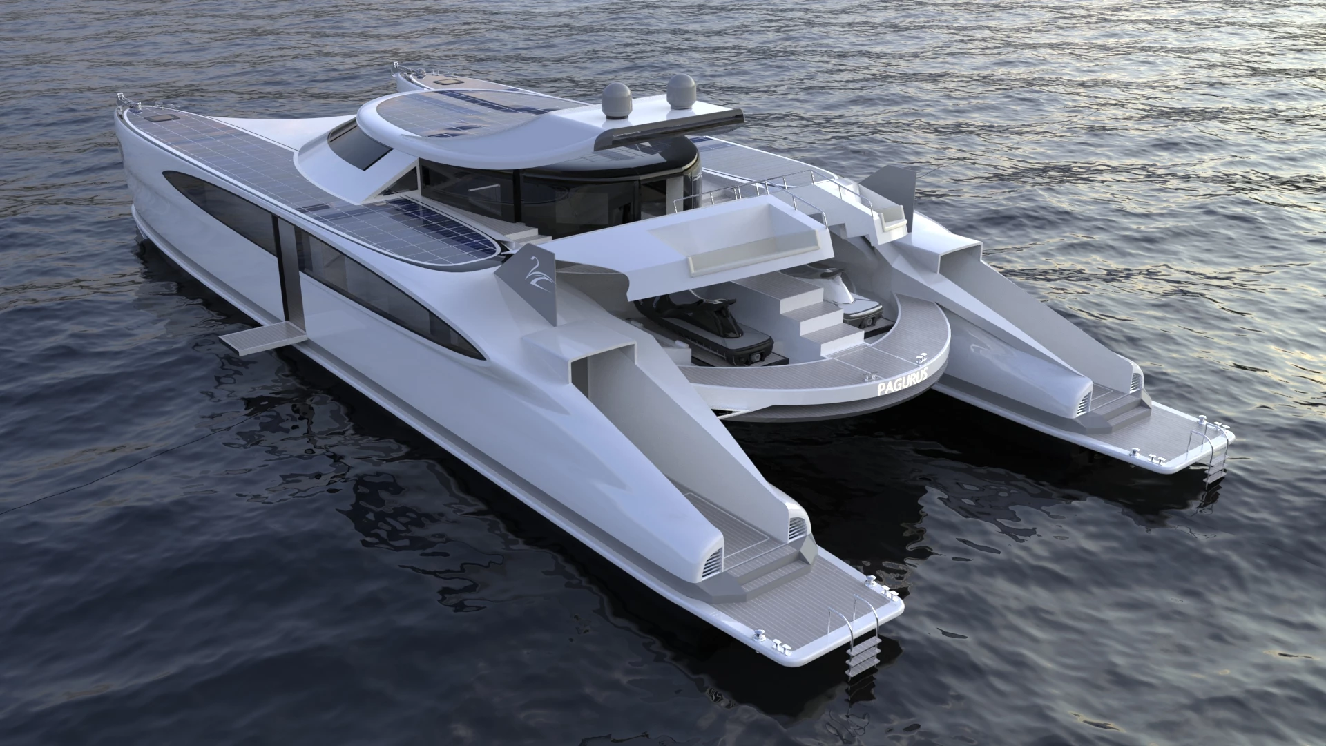 Pagurus combines solar technology with innovative yacht design