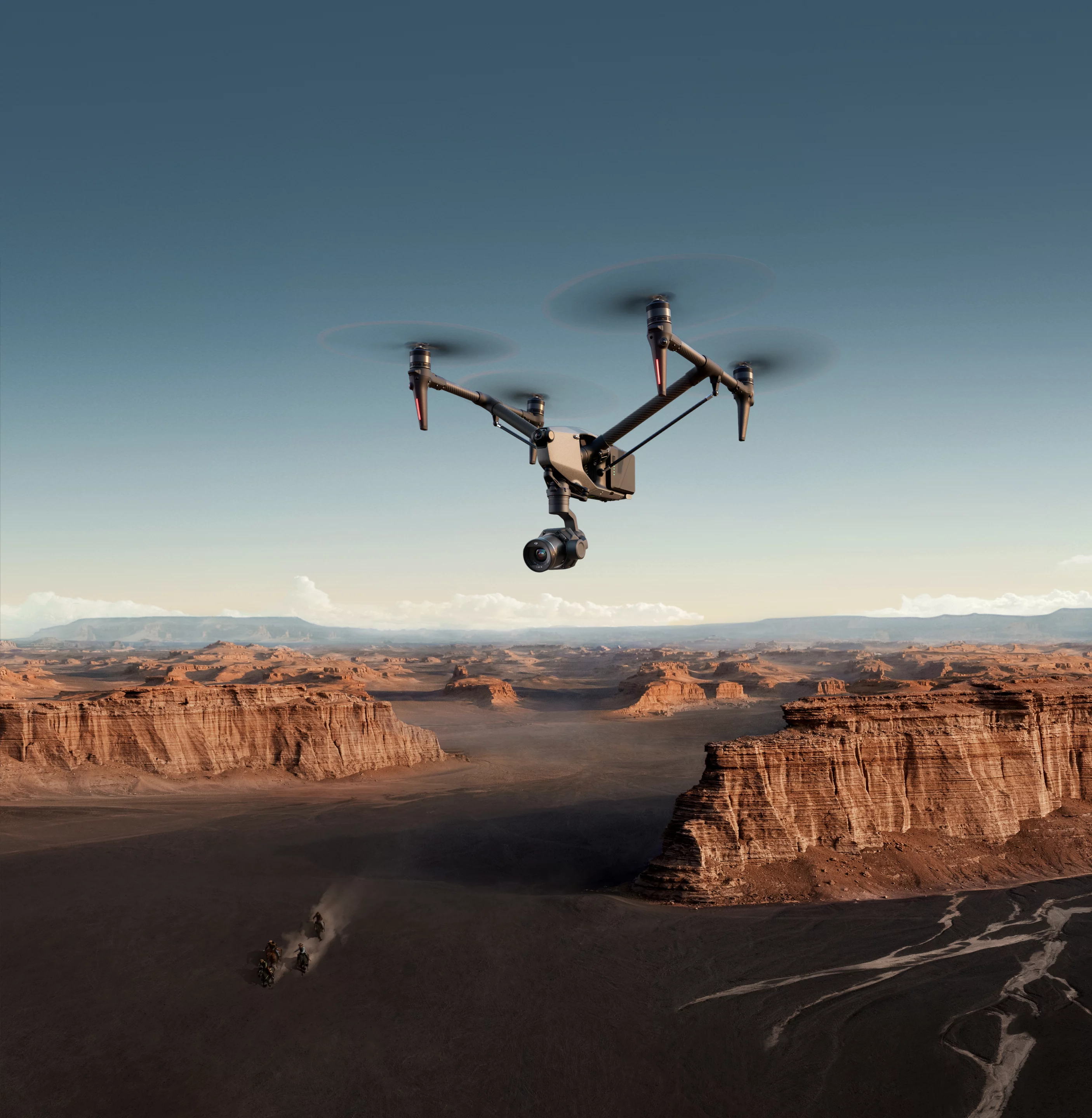 DJI says that the Inspire 3 camera drone "sets a new standard for cinematic-grade aerial filming systems"