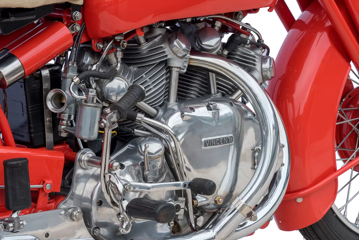 This 1950 Vincent Rapide Series C is estimated to sell for £60,000 to £75,000 ($85,000 to $105,000)