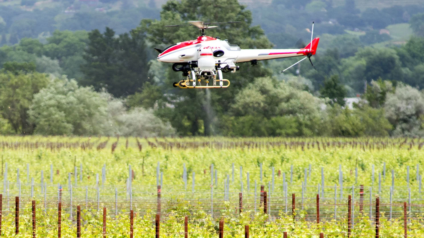 About 2,400 remote-controlled RMax helicopters are in use in Japan for agriculture applications
