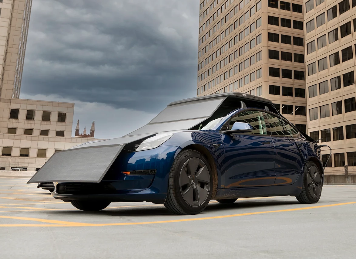 While it doesn't look all too tidy, the GoSun system does keep the panels close to the vehicle's footprint and within the standard parking space, unlike other ground or extendable setups