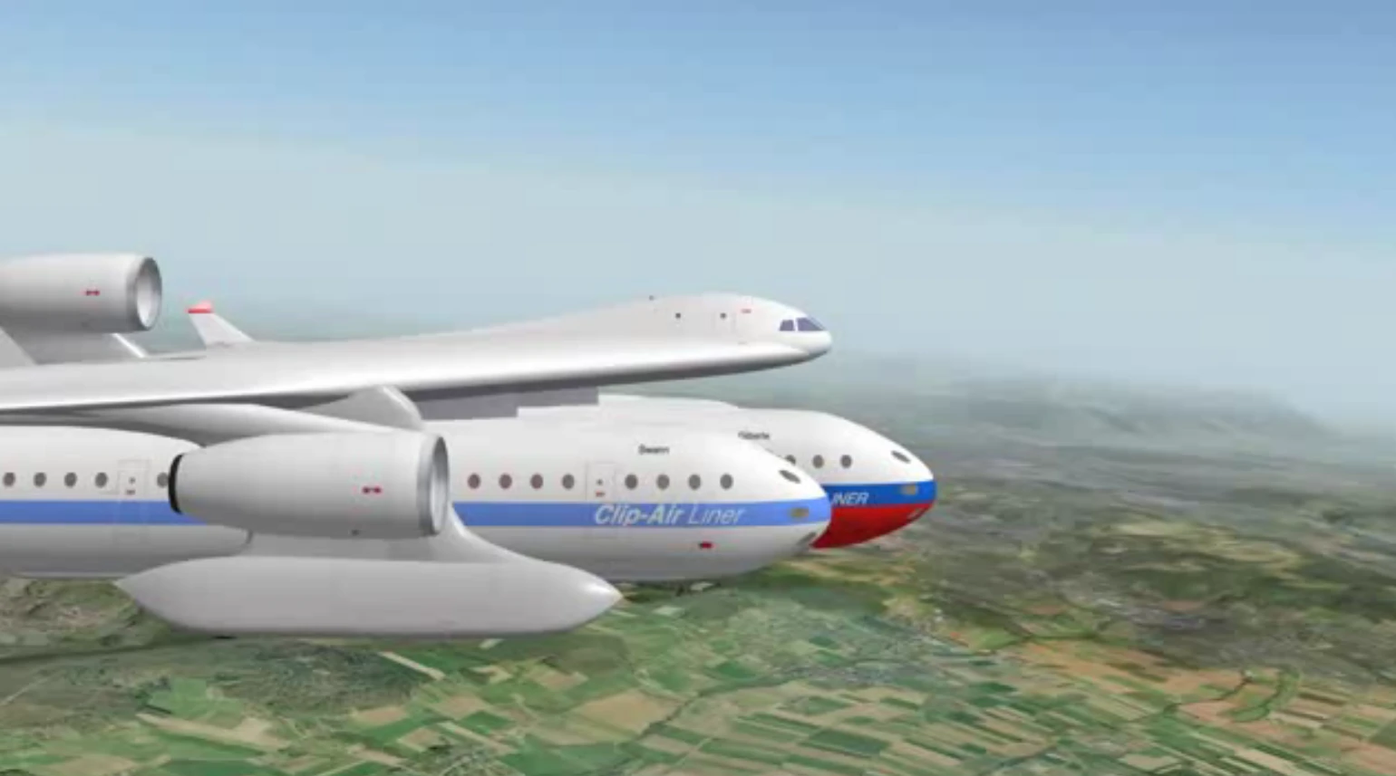 Sideview of Clip-Air showing the cockpit