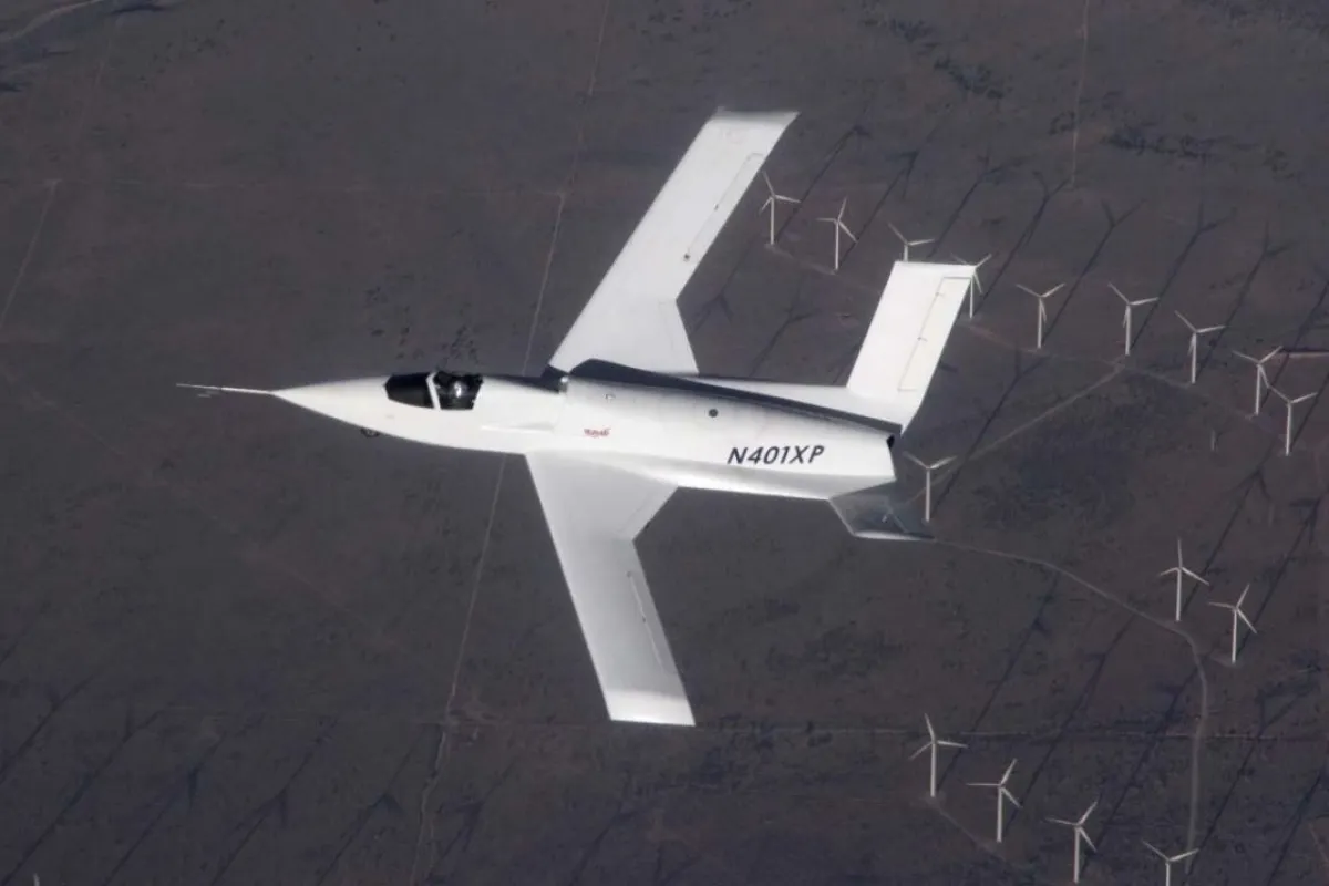 The Model 401 on its maiden flight