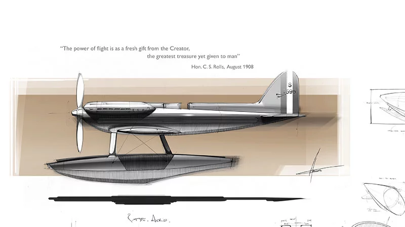 Rolls-Royce Phantom Coupe Aviator design sketch detail