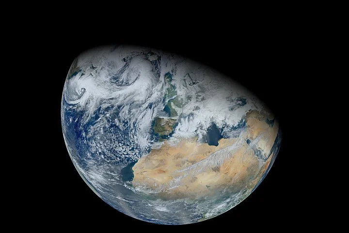 View of Earth showing North Africa and southwestern Europe as captured from the Suomi NPP satellite