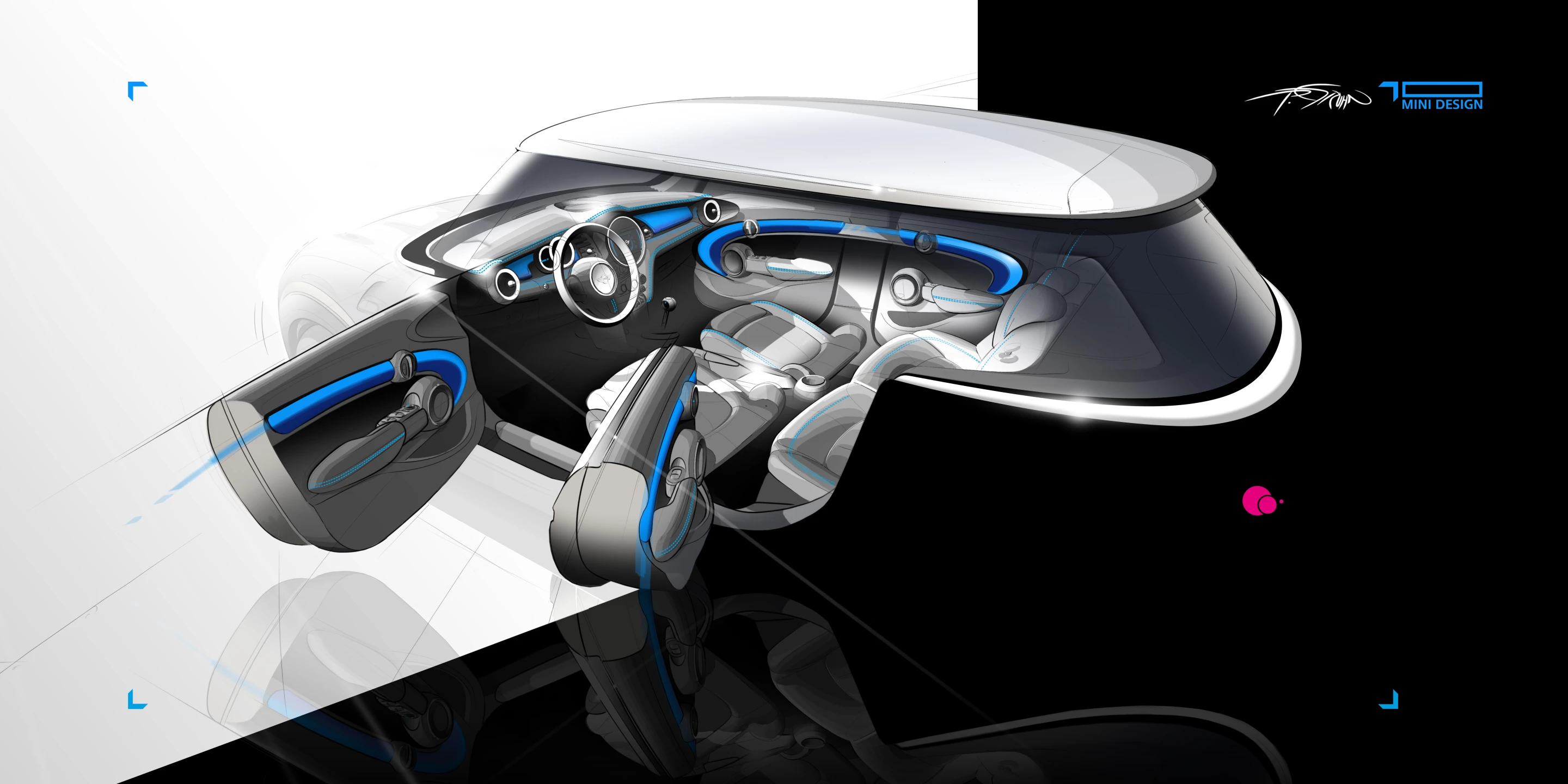 The 5-door Mini Cooper concept interior