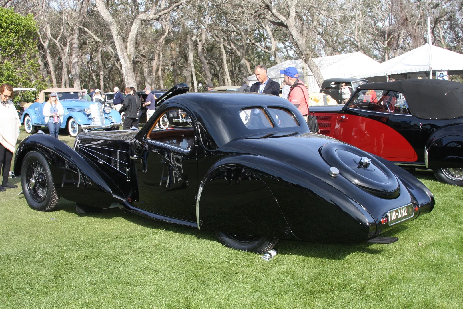 This Bugatti Type 57S was delivered new to Dr André Chauvenet, a highly respected surgeon in Noir, France. Chauvenet had been a child prodigy, being admitted to medical school at 16 years of age, becoming so well known and sought after for his skills, that he was able to purchase the most costly version of the most costly Bugatti by 37 years of age. When war broke out, Chauvenet was one of the earliest organizers of the French resistance, and led a dangerous life in which he was arrested and imprisoned several times before being committed to a series of German prisons: Hinzert, Wittlich, Trier, Tegel-Berlon, Bauttzen, Dresden, Radenbert, and finally Buchenwald. After his release at the conclusion of the war he returned to his profession and lived a happy and full life, as has his car.