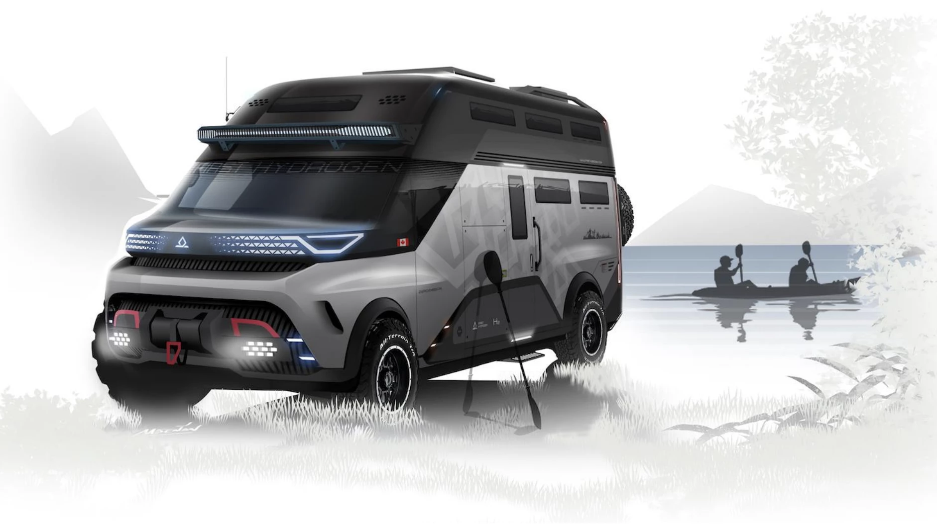 First Hydrogen imagines a rugged, hydrogen-fueled camper van with "spacious living quarters, a large front windshield and good ground clearance," a cleaner, quieter way of RVing