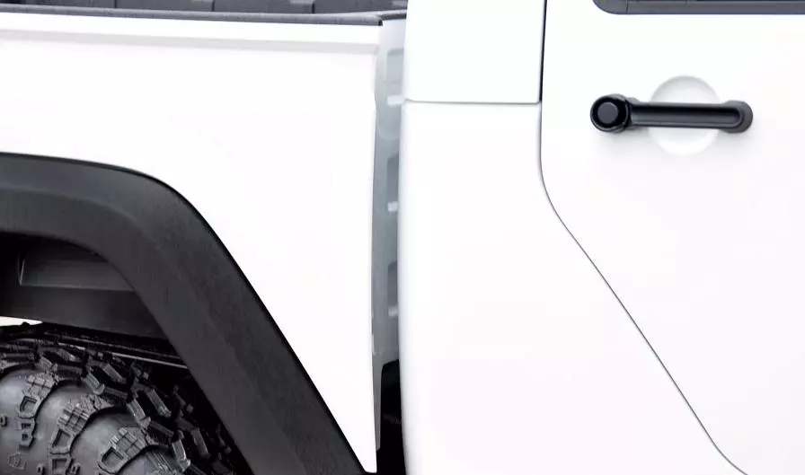 Unlike Mopar's kit, the Brute Double Cab puts the bed behind the Wrangler Unlimited's four-door cabin