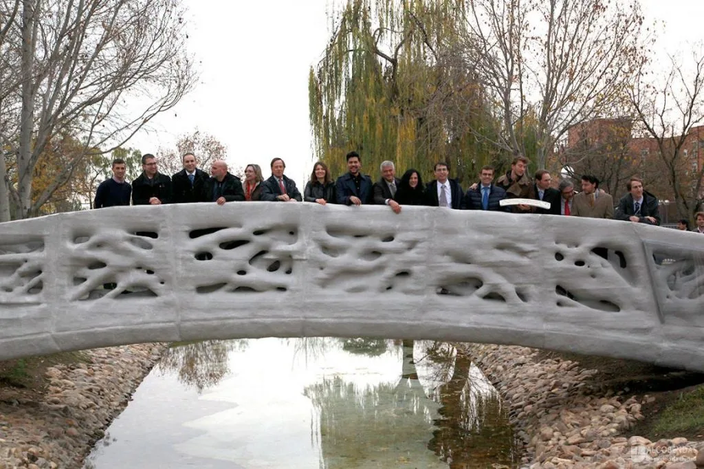 The 3D-printed bridge proves safe for the IAAC team