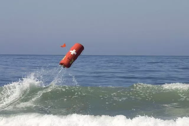 EMILY is an electric remote-control motorized rescue buoy, that shore-based lifeguards can use to rescue drowning swimmers (Photo: Hydronalix)