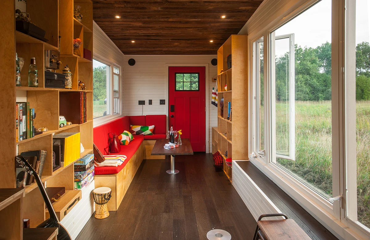 The main living area of the Greenmoxie Tiny House