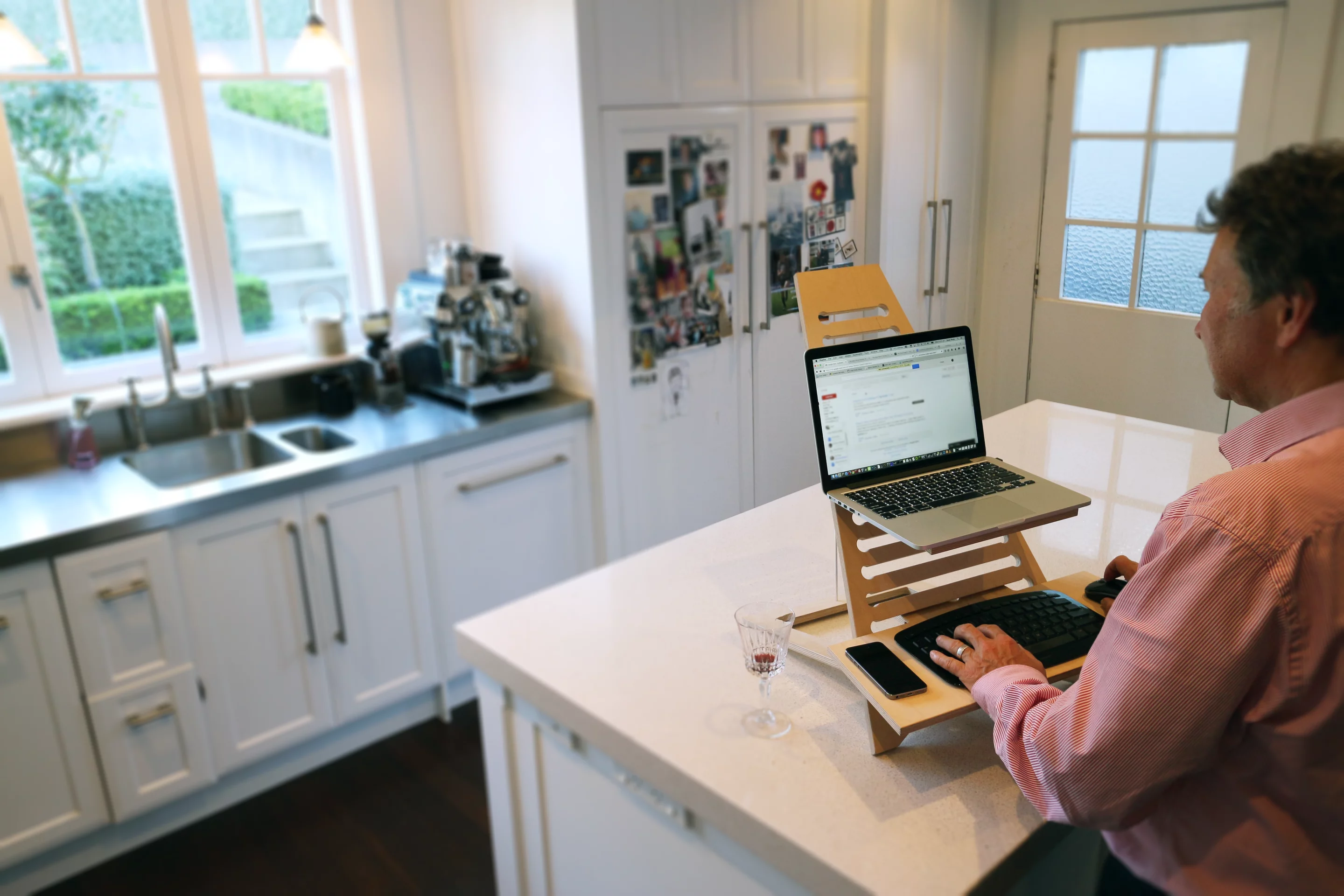 Elevate makes it possible to use any existing desktop or table surface as a standing desk surface for your laptop