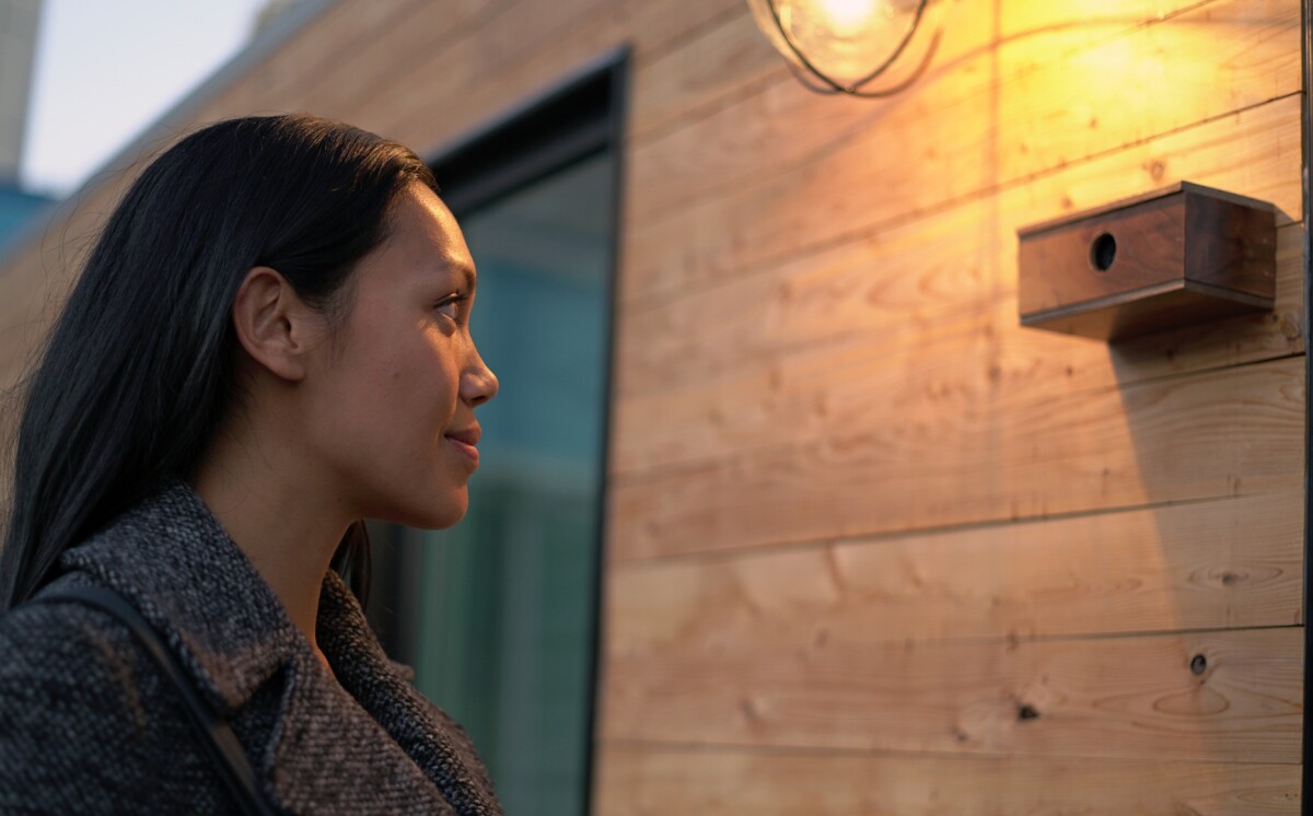 Access to the Smart Tiny Home is provided by way of facial recognition