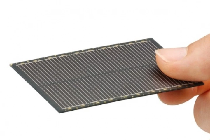Sharp's new LR0GC02 solar module for mobile devices is the industry’s thinnest at 0.8 mm