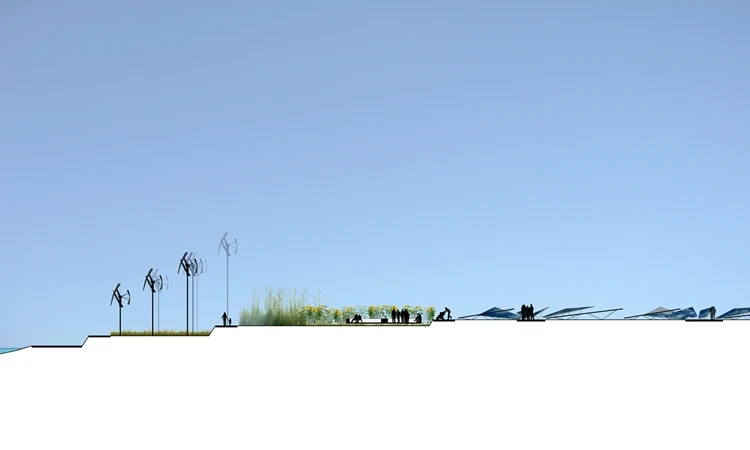 A section view of Binhai Eco City