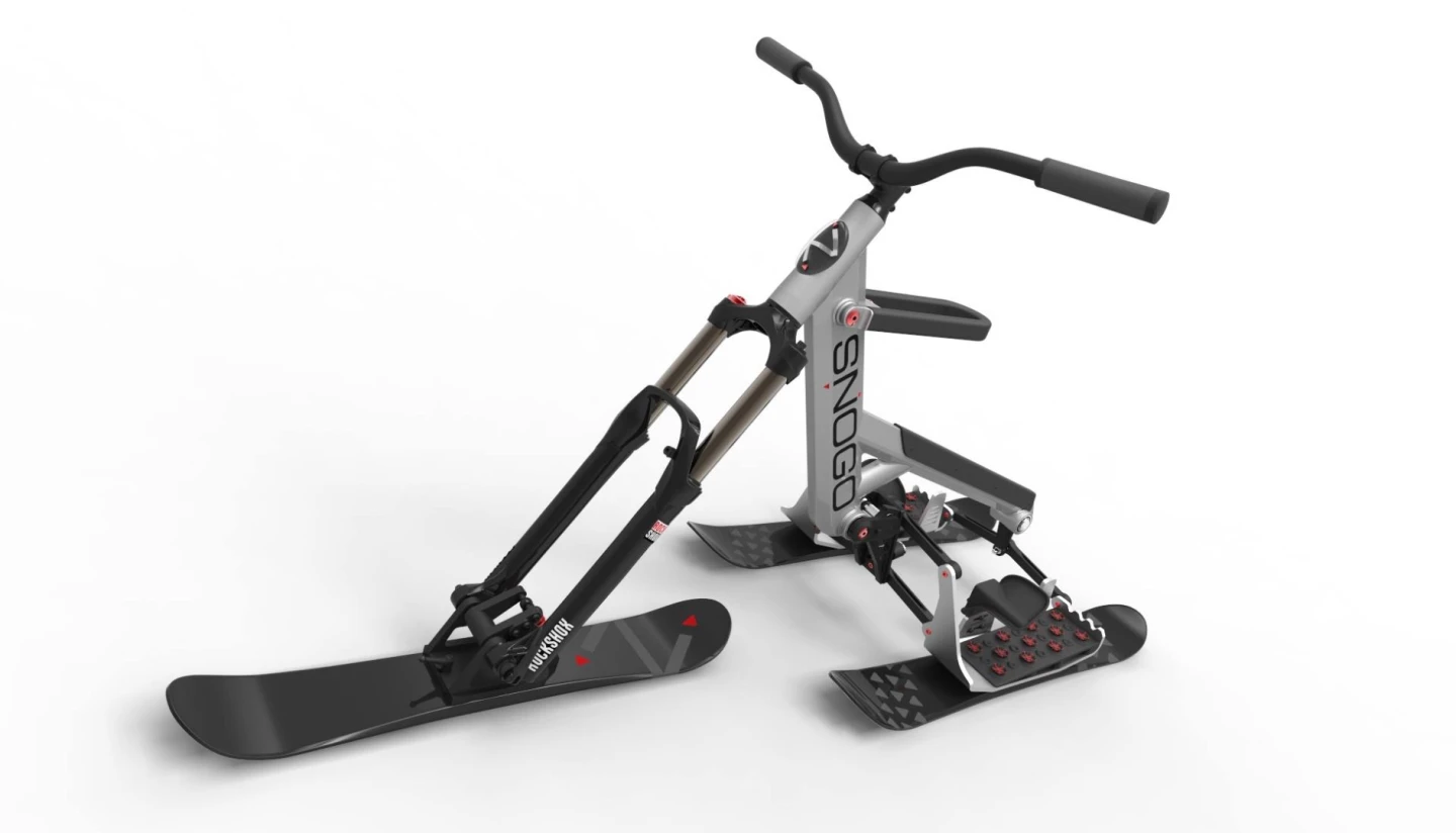 The Snogo features a suspension fork for smooth, rattle-free riding