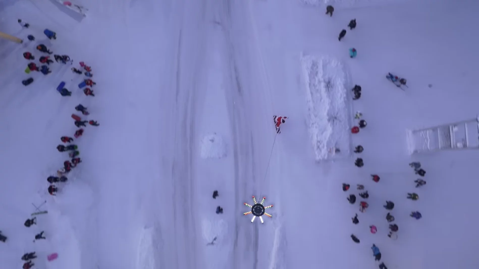 Neistat and his drone, as seen from another drone