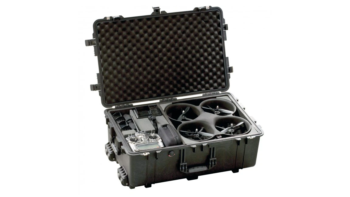 The CyberQuad and accessories pack into an easily transportable case