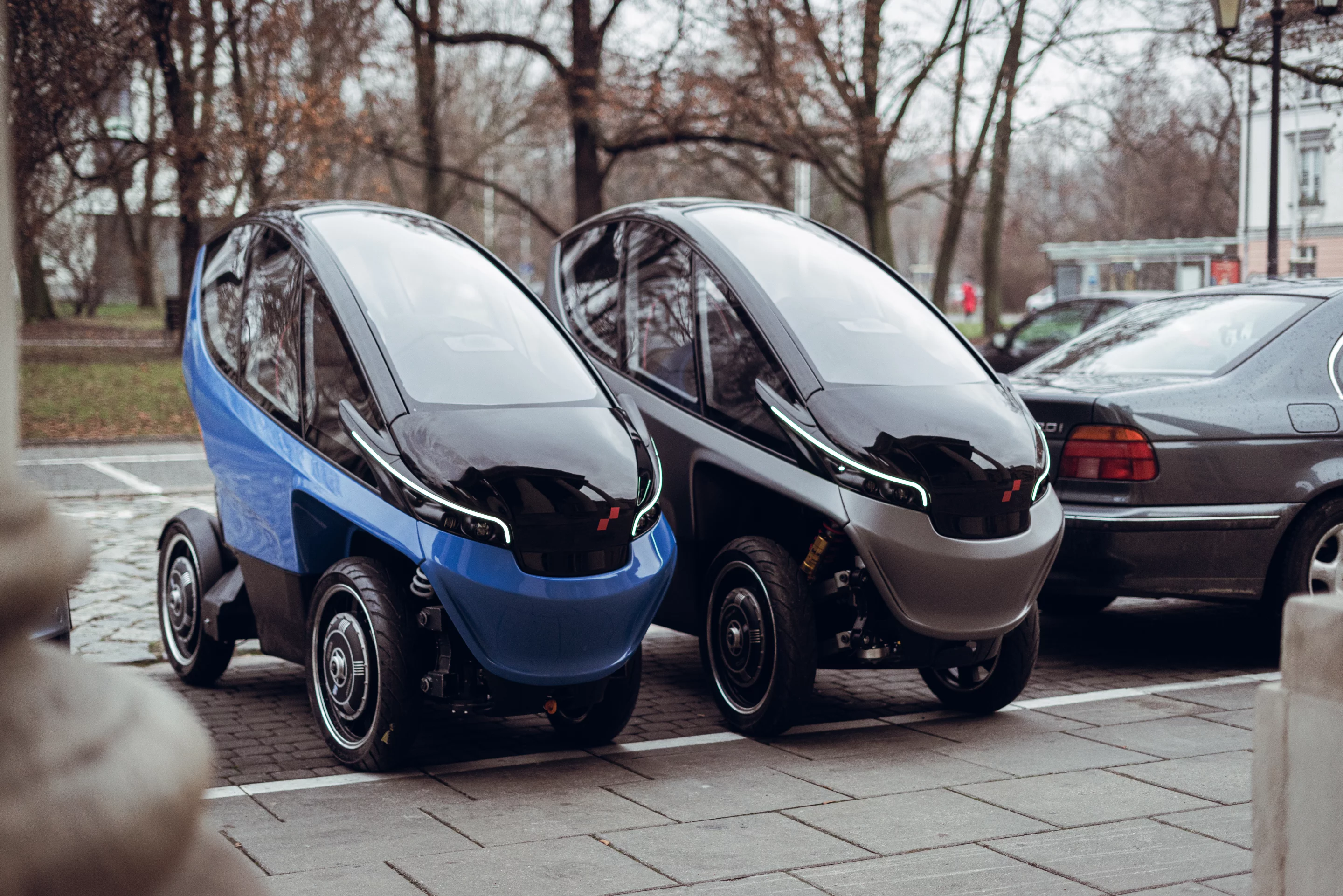 Triggo's Blue prototype appears to ride a little lower in parking mode than previous iterations