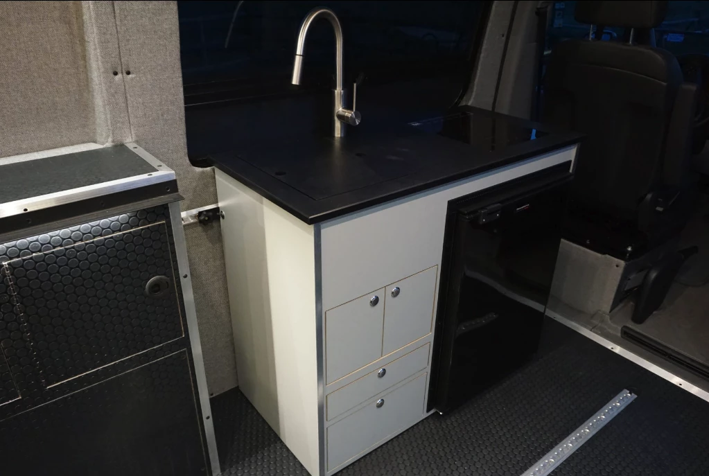 Titan creates a connection panel as a part of the base package, so buyers can easily add this plug-and-play kitchen module, either right away or later down the line