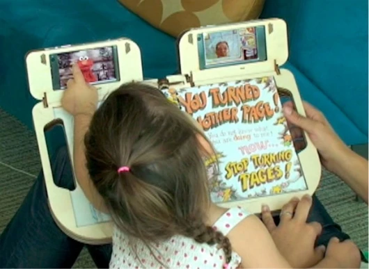 Interacting with the Storybook is part of what keeps the youngsters engaged
