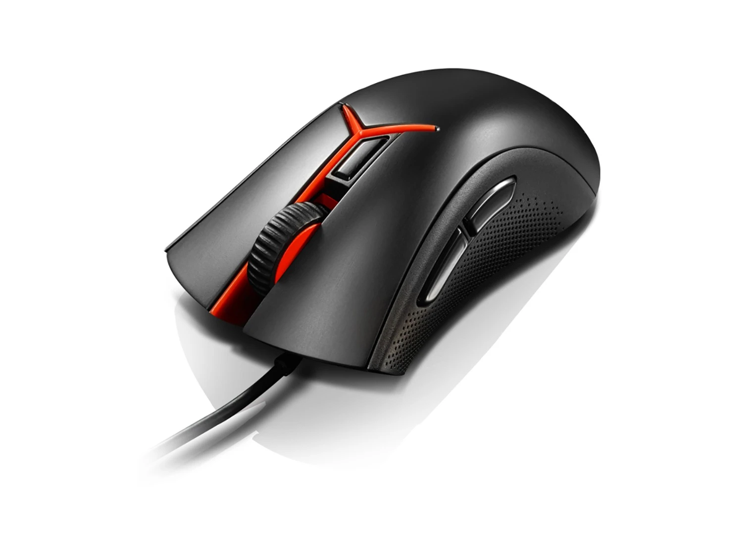 The mouse attaches via USB