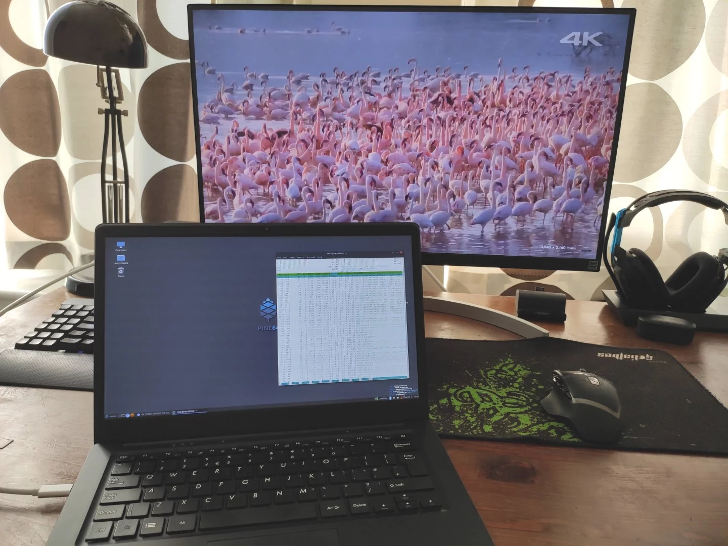 The Pinebook Pro's USB-C port can be used for power, data or video out