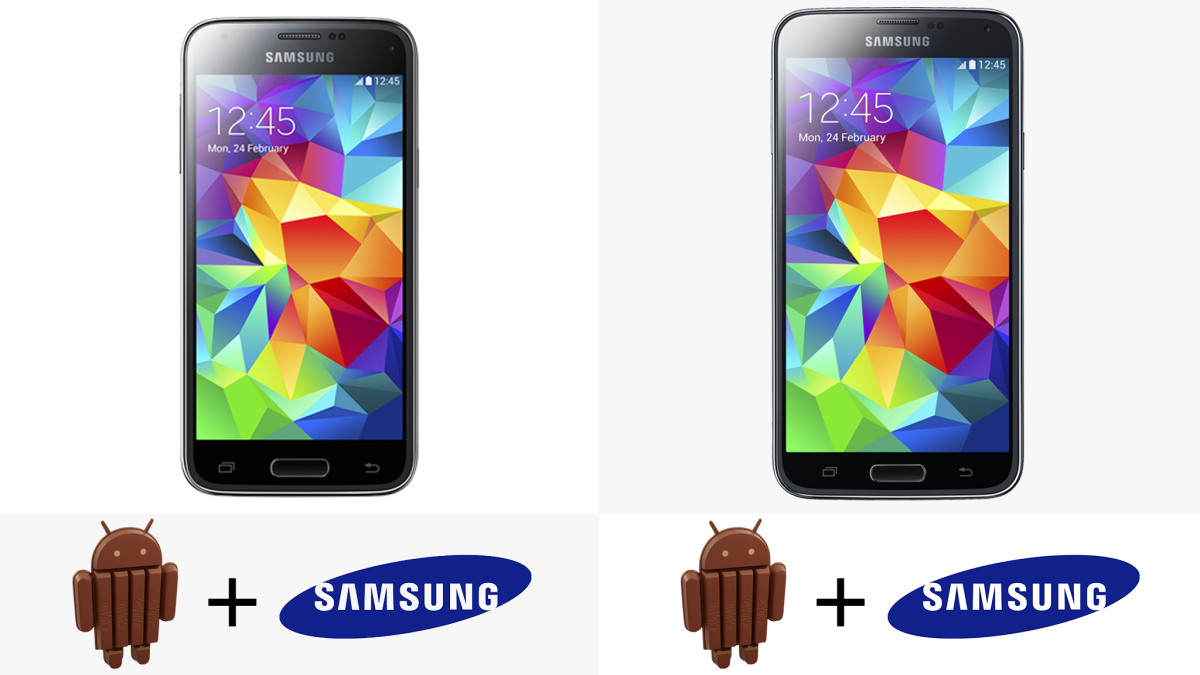 Both handsets run on the latest KitKat flavor of Android