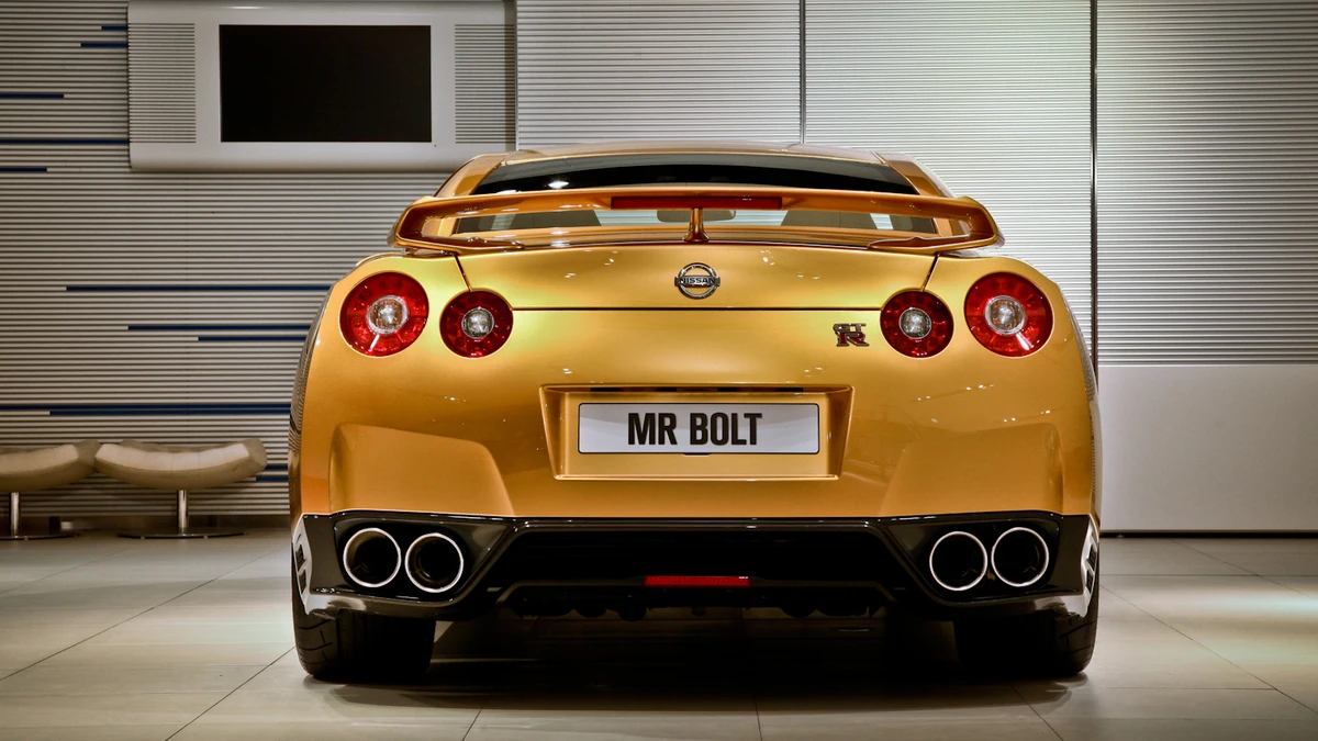 The rear of the Bolt Gold GT-R