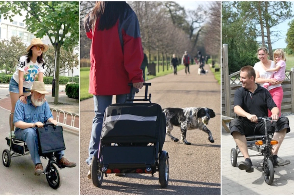 eFoldi is a collapsible e-scooter that can be transported like a suitcase, as well as becoming a seat