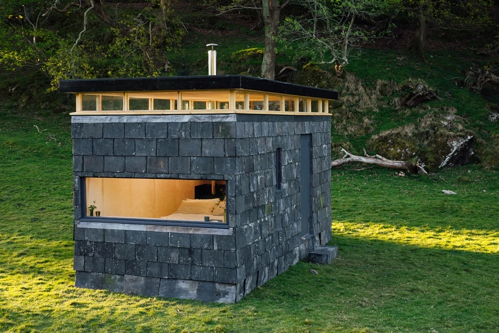 Slate Cabin mimicks the art of constructing cairns