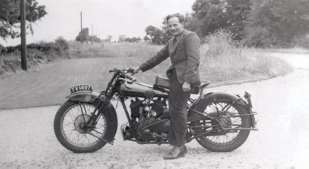 This most famous 1930 Brough Superior 981cc SS80 De Luxe, known affectionately as 'Black Bess', was known across England as the mount, and subsequently the former mount of VMCC founder, the late C E 'Titch' Allen, OBE, BEM. (pictured on the bike). It was auctioned at Bonhams' October Staffordshire sale in 2012, fetching GBP£68,700 ($109,958).