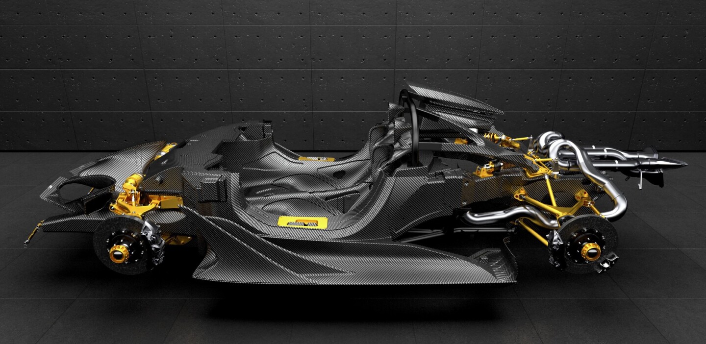 The gullwing-doored Apollo Intensa Emozione was announced last year, having been designed from a blank sheet, including the V12 motor which revs to 9,000 rpm and produces in excess of 780 hp. Most significantly, the new IE weighs in at just 1250 kg at the kerb (wet). Just ten units of the 335 km/h Intensa Emozione will be produced, with a base price of EUR€2,300,000 (USD$2,825,000).