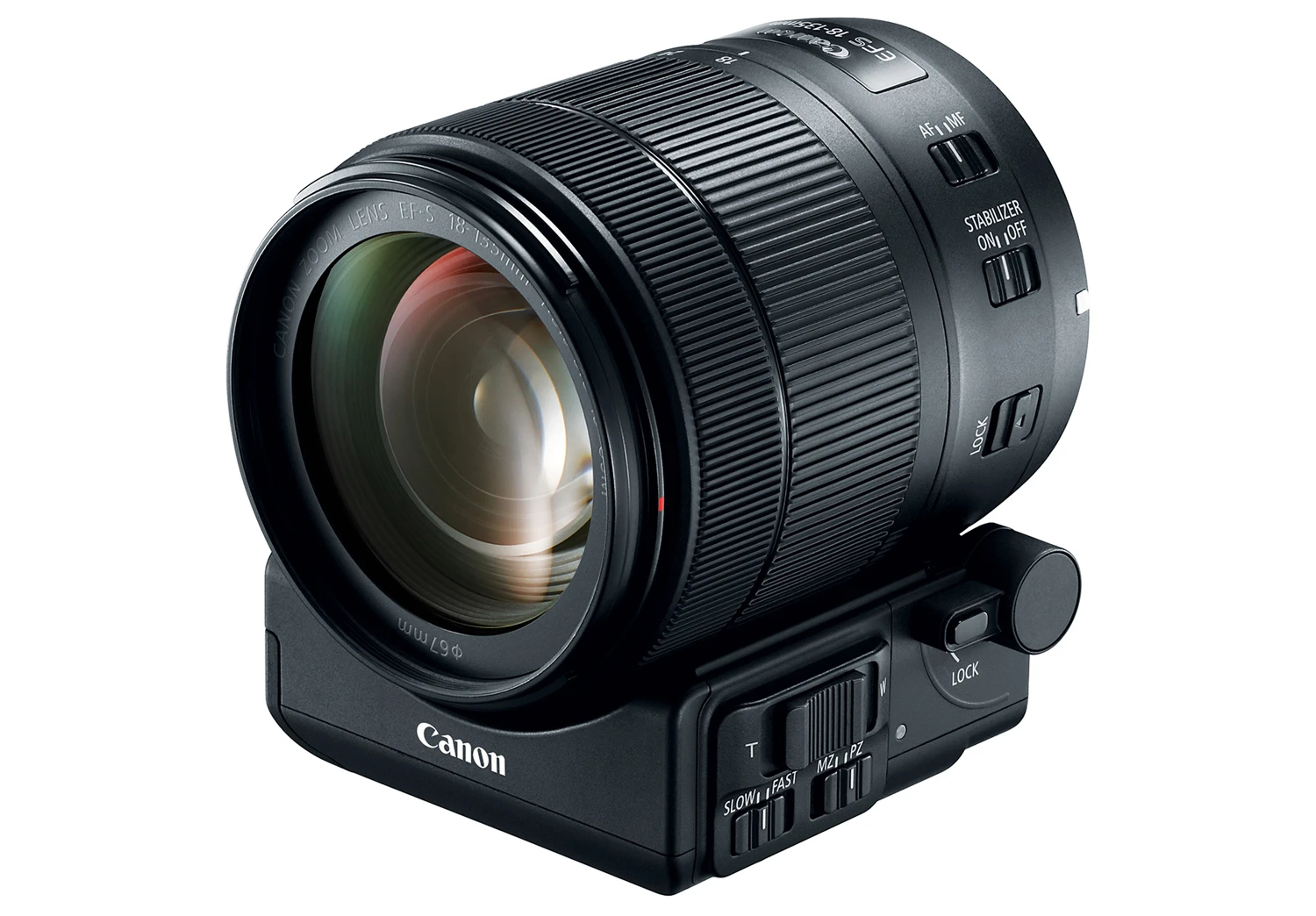 The Canon Power Zoom Adapter PZ-E1 can be used with the new EF-S 18-135-mm F3.5-F5.6 IS USM kit lens