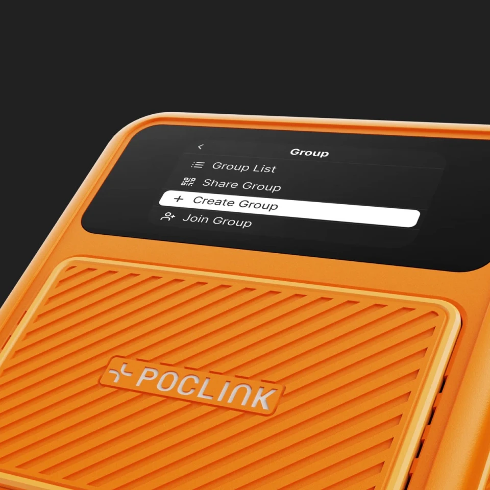 The simple interface and color display makes it easy to access key functions, including joining groups on the fly