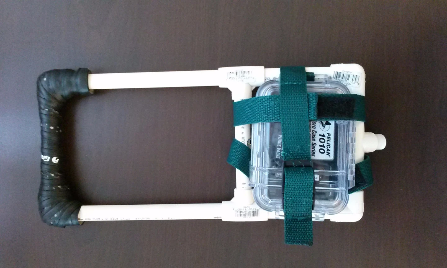 The prototype haptic-feedback guide dog harness