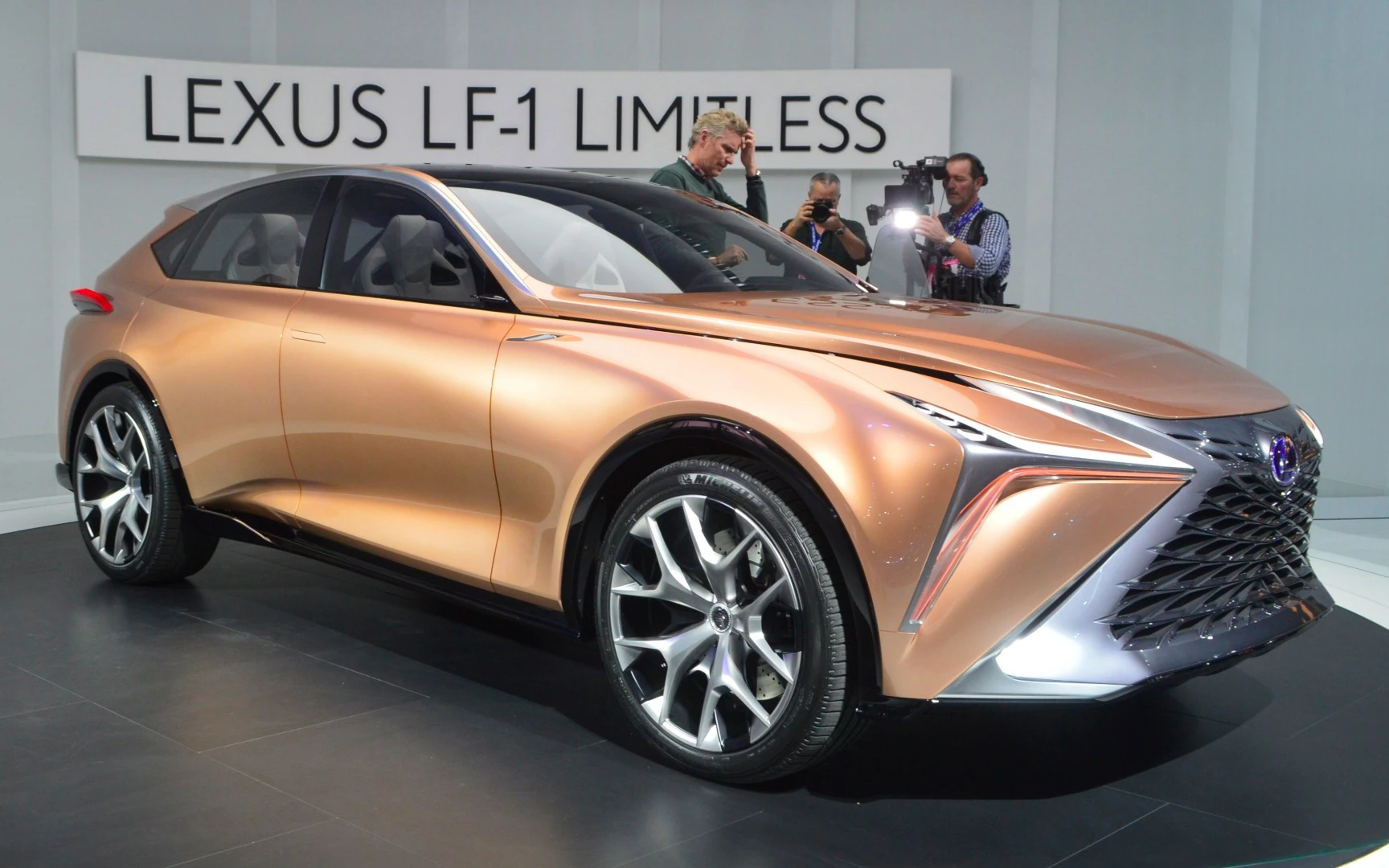 The LF-1 Limitless concept is designed to accommodate all types of powertrain, from a standard gas engine, to all-electric power, to hybrid, to fuel cell