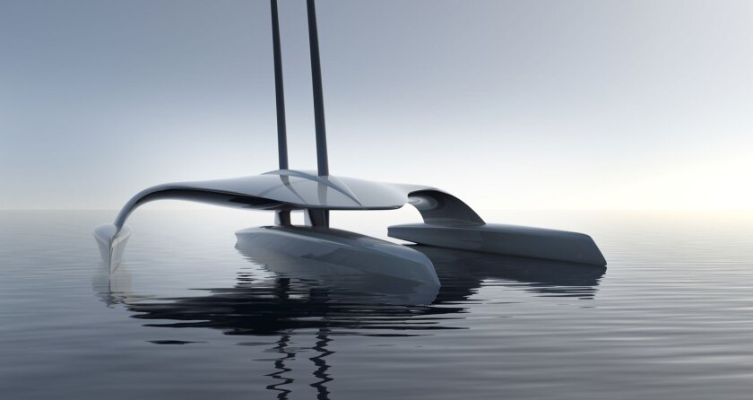 MARS will be 32.5 meters long and 16.8 meters across (106.6 x 55.1 ft), with a glass/aramid/foam composite hull and a carbon composite deck.