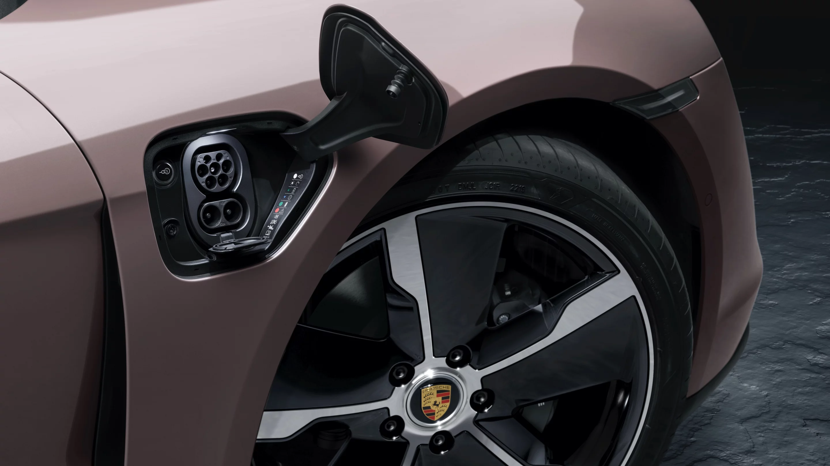 80 percent of the Porsche Taycan's battery can be charged in less than half an hour